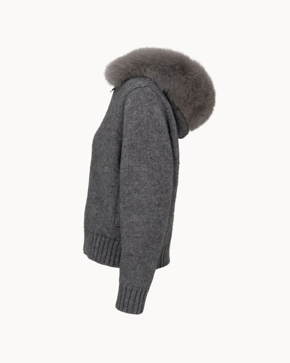 Jacke mit Kapuze und Reißverschluss