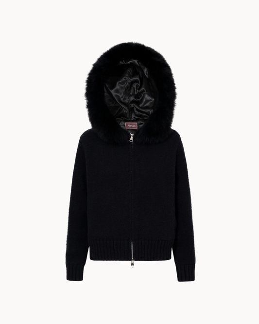 Jacke mit Kapuze und Reißverschluss