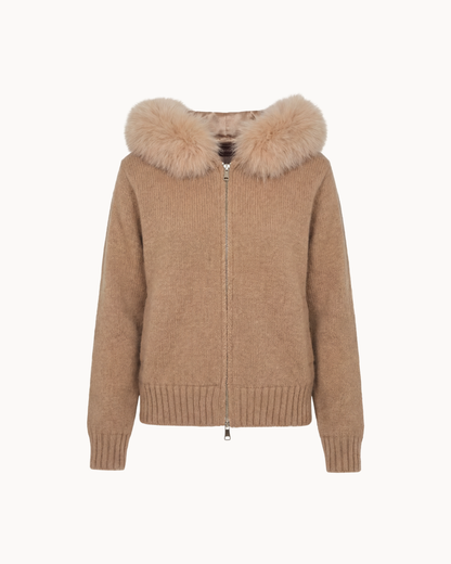 Jacke mit Kapuze und Reißverschluss