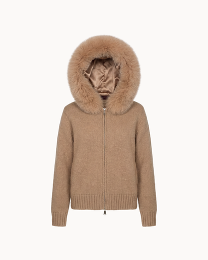 Jacke mit Kapuze und Reißverschluss