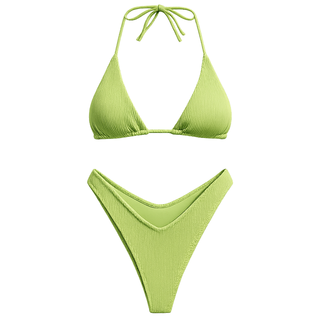 Bikinihose mit gerippter Struktur