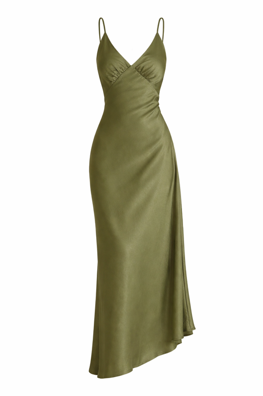 Ärmelloses Midikleid mit V-Ausschnitt