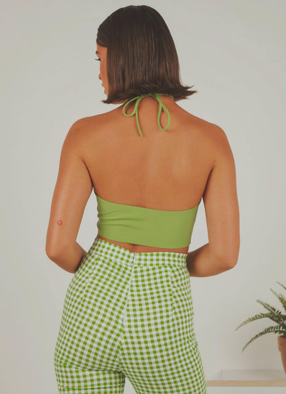 Ärmelloses Crop-Top mit Neckholder