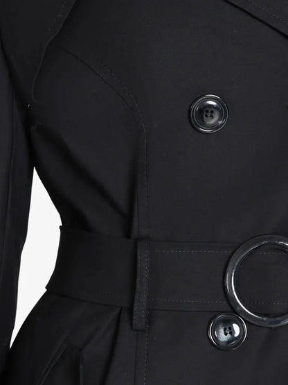 Doppelreihiger Trenchcoat mit Gürtel