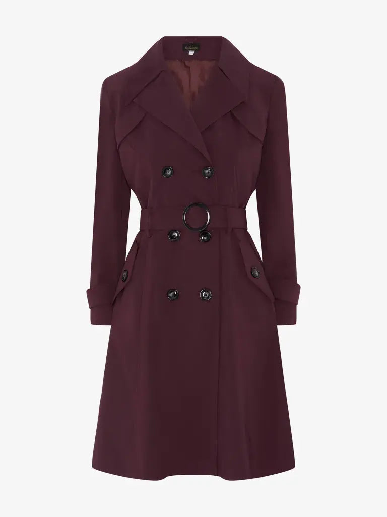 Doppelreihiger Trenchcoat mit Gürtel