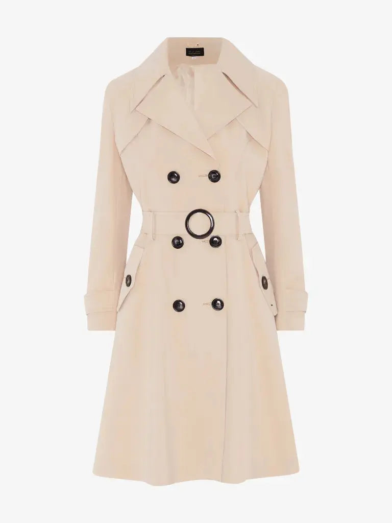 Doppelreihiger Trenchcoat mit Gürtel
