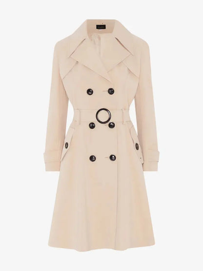Doppelreihiger Trenchcoat mit Gürtel
